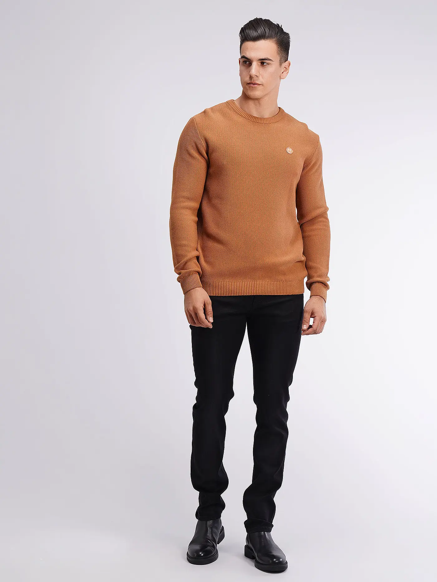 KNOWLEDGE COTTON APPAREL | Pullover Regular Fit | Camel